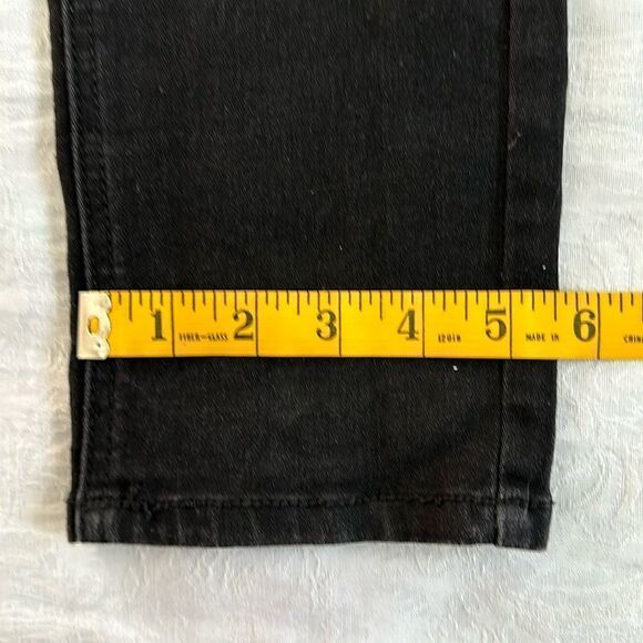 Paris Blue Black Slim Fit Straight Leg Jeans Jeggings Mid Rise Stretch - Picture 7 of 11